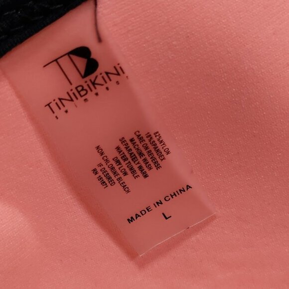 Colorblock Mesh Halter Bikini Top By Tinibikini - L - Picture 3 of 3